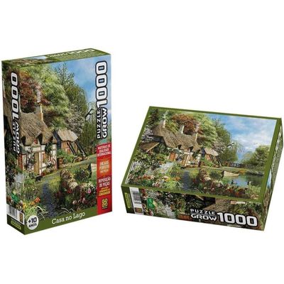 Quebra Cabeça 1000 Peças Casa No Lago - Grow 02963