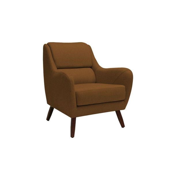 Poltrona Decorativa March PU Sintético caramelo - Gran Belo