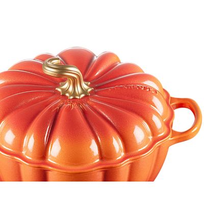 PANELA ABÓBORA LE CREUSET SIGNATURE EM FERRO FUNDIDO FLAMME DORÉE 24CM 21238241834441