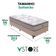 Cama Box Solteirão E Colchão Four Season Molas V-store Bege