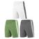 Kit 3 Calções Elite Essential Oreste Granillo Juvenil 12 / Branco/Cinza