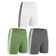 Kit 3 Calções Elite Essential Oreste Granillo Juvenil 12 / Branco/Cinza