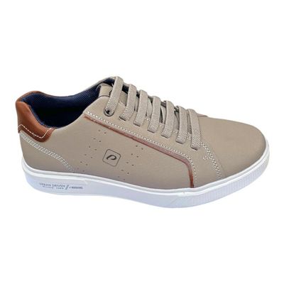 Sapatênis Masculino Pegada Couro Bege Areia 111901-08 38 / Bege
