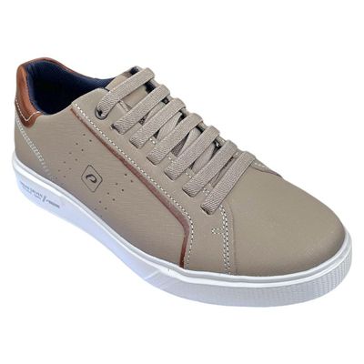 Sapatênis Masculino Pegada Couro Bege Areia 111901-08 38 / Bege