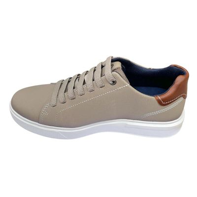 Sapatênis Masculino Pegada Couro Bege Areia 111901-08 38 / Bege