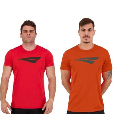 Kit 2 Camisetas Penalty X Masculina M / Vermelho e Laranja