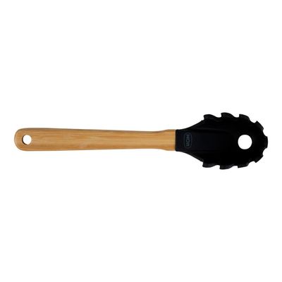 Garfo Massa Silicone e Bamboo Preto