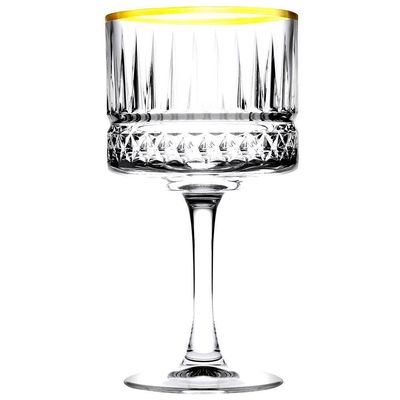 Conjunto de Taças p/ Coquetel Elysia Gold Vidro 500ml 04 Peças Pasabahce Transparente