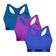 Kit 3 Tops Puma Nadador Sem Costura Feminino GG / Azul e Roxo
