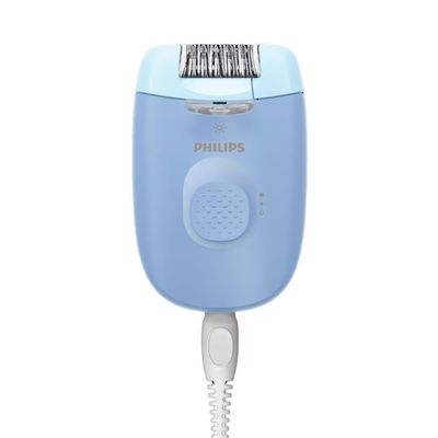 Depilador Satinelle C BRE247/00 Luz LED Cabeça Lavável 2 Velocidades Philips Azul e Branco