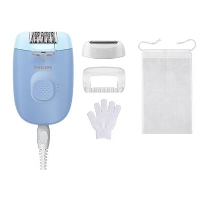 Depilador Satinelle C BRE247/00 Luz LED Cabeça Lavável 2 Velocidades Philips Azul e Branco