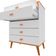 Quarto Infantil Completo Ternura Guarda-Roupa 2 Portas Cômoda 5 Gavetas Berço Conversível Bartira Branco Wood