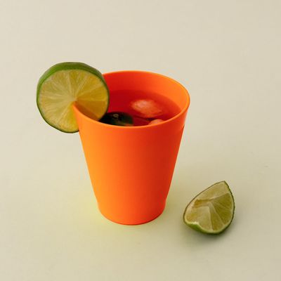 Copo Fresc Redondo 350ml Laranja em Polipropileno