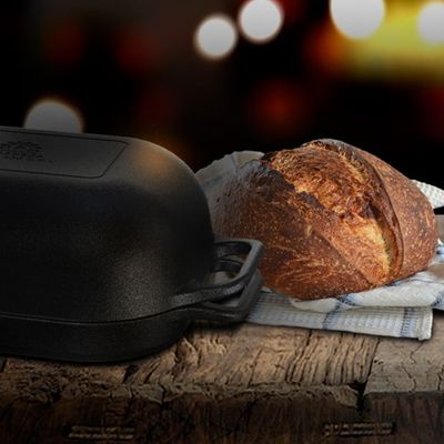 Assadeira Tampa Ferro Multiuso Levain Pão Rosca 2em1 33x26cm