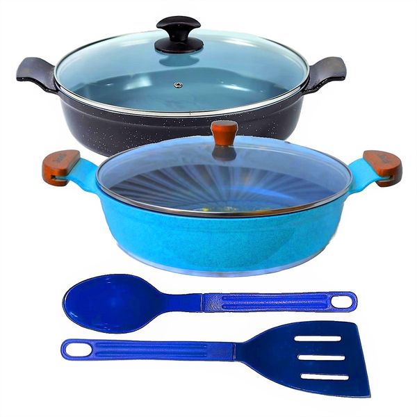 Jogo Frigideiras Antiaderente em Cerâmica AAeAM 30cm T01 N05