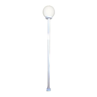 Poste e Luminária colonial Globo P de Jardim Branco 200cm