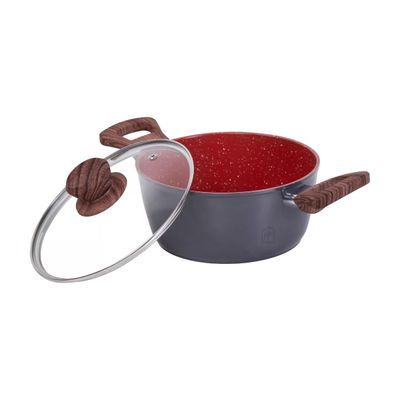 Panela Caçarola Nano Cerâmica Antiaderente Tampa V 22cm 2,7L