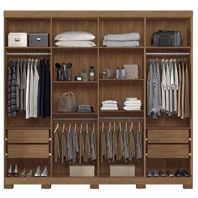 Guarda Roupa Casal 8 Portas Havana Santos Andirá Jatobá
