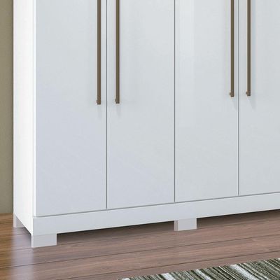 Guarda Roupa Casal 8 p Havana Santos Andirá Branco Branco