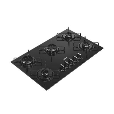 Cooktop 5 Bocas CD075BE Mesa de Vidro Grade de Aço Ferro Aramado Bivolt Preto Consul Preto
