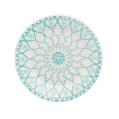 Prato de Sobremesa Cerâmica Estampa Donna Mandala 18cm 12un - Biona 091080