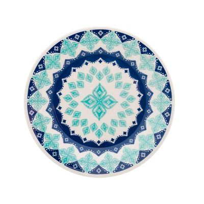 Prato de Sobremesa Cerâmica 18cm Estampa Donna Lola 12 Unidades - Biona 74478