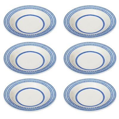 Prato Fundo de Cerâmica Donna Grano 21,5cm 6 Unidades - Biona 140604