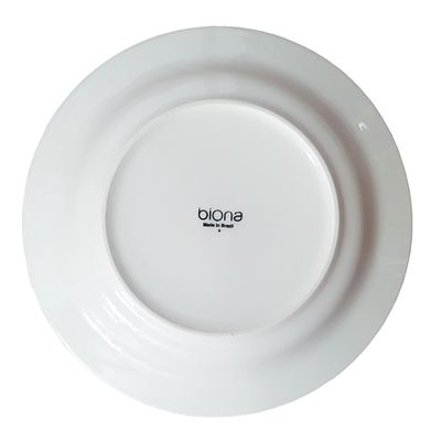 Prato Fundo de Cerâmica Donna Grano 21,5cm 6 Unidades - Biona 140604
