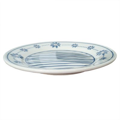 Prato de Sobremesa de Cerâmica Donna Margaridas 18cm 6 Unidades - Biona 149838
