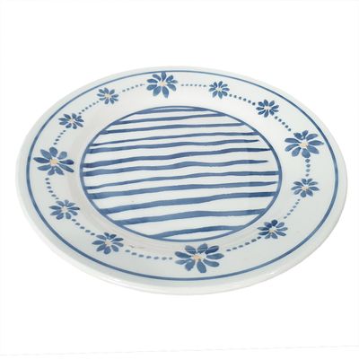 Prato de Sobremesa de Cerâmica Donna Margaridas 18cm 6 Unidades - Biona 149838