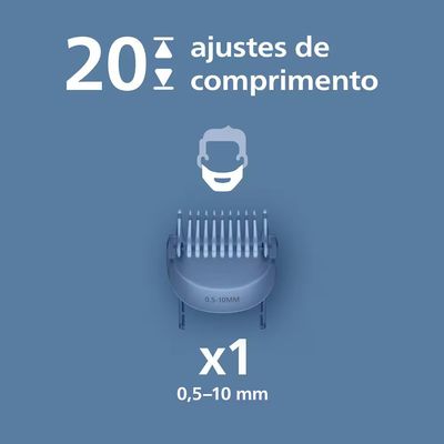 Aparador de Barba BT3617/15 Lâmina Autoafiável Philips Preto / Bivolt