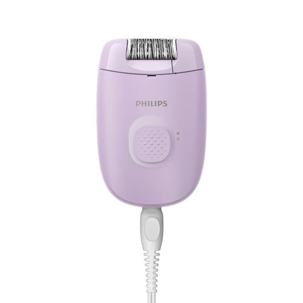 Depilador Satinelle BRE237/00 Cabeça Lavável Pente Aparador Capa Massageadora Bivolt Philips Lilás com Branco