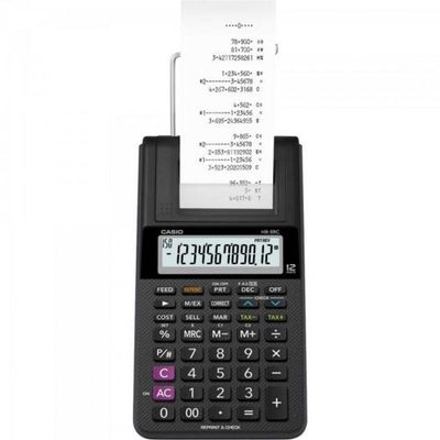 Calculadora Com Bobina 12 Digitos Hr-8rc-we-b-dc Preta Casio