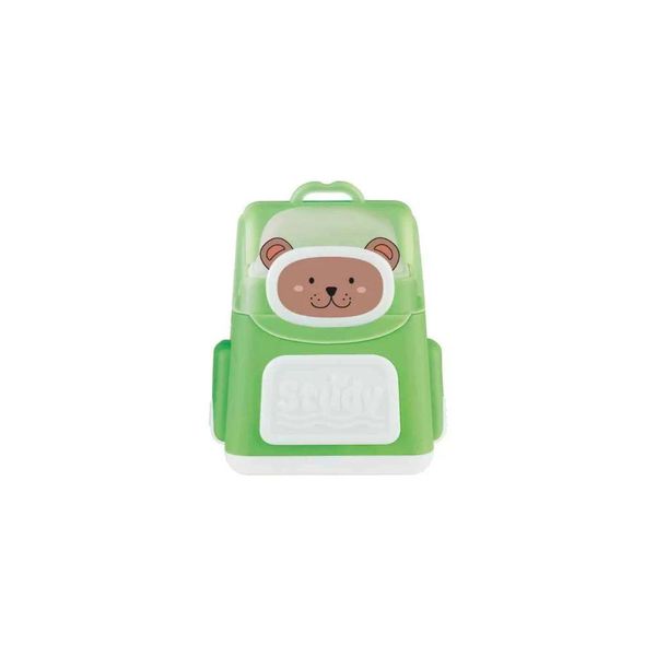 Apontador Duplo Com Borracha E Depósito Mochila Tris Verde