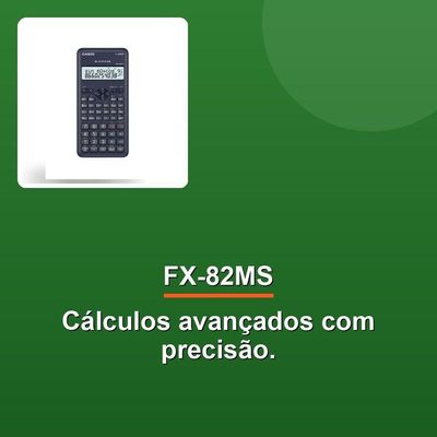 Calculadora Científica 12 Dígitos Preta Fx-82ms