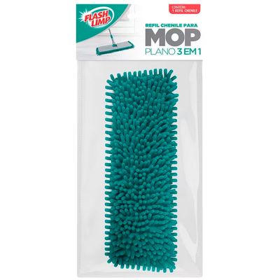 Refil para Mop FlashLimp Chenile Plano 3 em 1 Verde