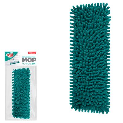 Refil para Mop FlashLimp Chenile Plano 3 em 1 Verde