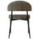 Cadeira Estofada Para Sala de Jantar Serena Preto C01 Linho Lautrec Marrom - Lyam Decor