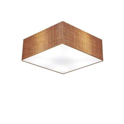 Plafon Para Sala De Estar Quadrado Se-3001 Cúpula Cor Palha