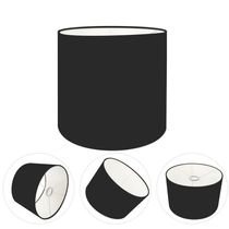 Cúpula Abajur Cilíndrica Cp-7007 ø20x22cm Preto