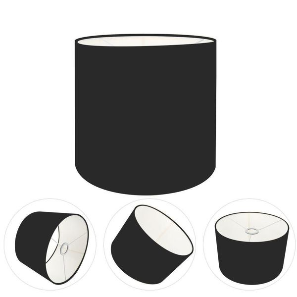 Cúpula Abajur Cilíndrica Cp-7007 ø20x22cm Preto