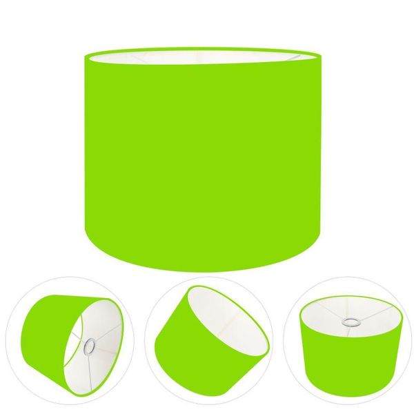 Cúpula Abajur Cilíndrica Cp-7016 ø35x30cm Verde Limão