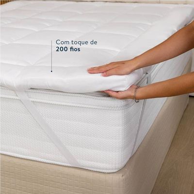 Pillow Top Casal Padrão Toque De Pluma 200 Fios - 1 Peça