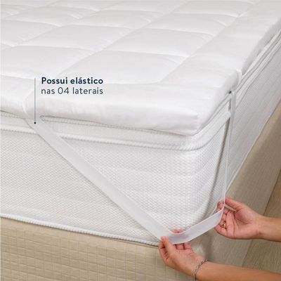 Pillow Top Casal Padrão Toque De Pluma 200 Fios - 1 Peça