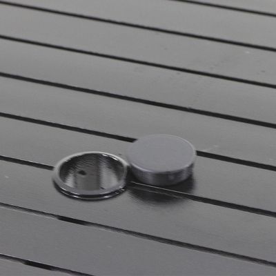 Mesa Roma Com Tampo Ripado 120 Cm Alumínio Preto