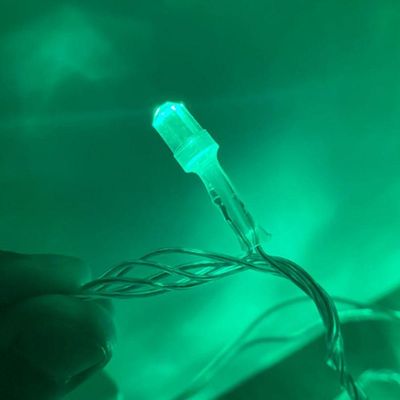 Cordão Com 100 Lampadas Super Led Pisca Pisca 10 Metros 8 Funções Fio Crystal Verde