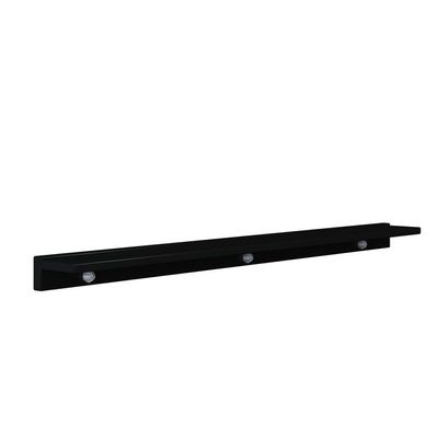 Prateleira Porta Shampoo Slim 100cm Preto Fosco
