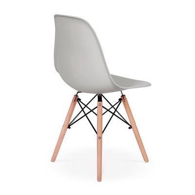 Kit Mesa Eiffel Preta 4 Cadeira Eames Cinza