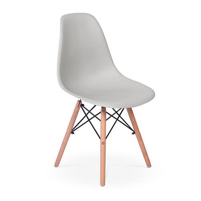 Kit Mesa Eiffel Preta 4 Cadeira Eames Cinza
