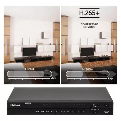 Dvr Gravador de vídeo 32 canais Intelbras MHDX 1232 + HD 6TB